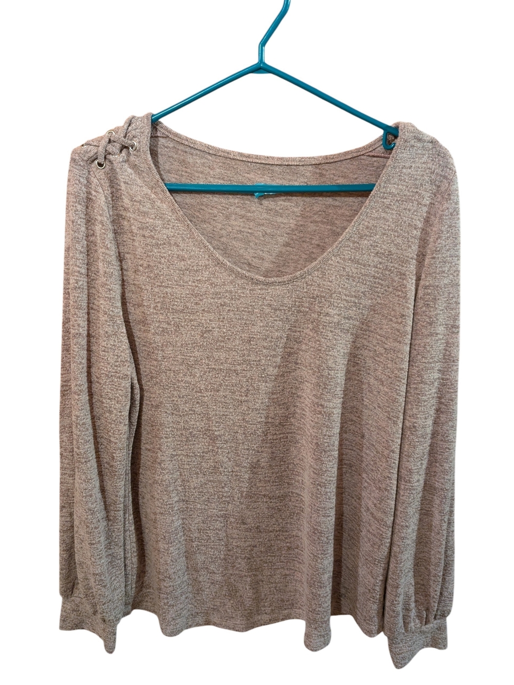 Women's Lightweight Scoop Neck Long-Sleeve Top - Purple